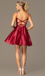 Short A-Line Party Dress with Pockets - Image 3