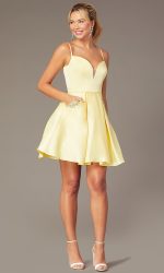 Short A-Line Party Dress with Pockets - Image 6